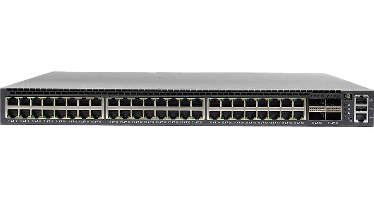 NVIDIA Spectrum SN2201 448 Gbps Switch Capacity 48x RJ45 1 G BASE-T, 4x QSFP28 Ports