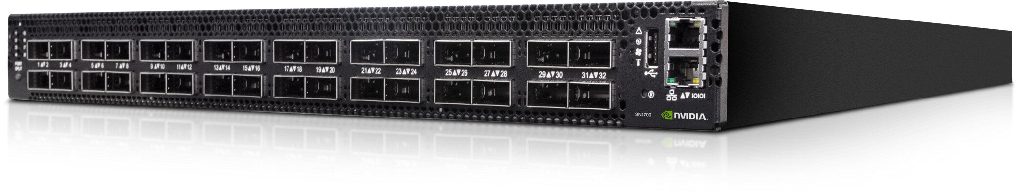 NVIDIA Spectrum SN4700 With 25.6 Tbps/32x400 GbE QSFP-DD ports