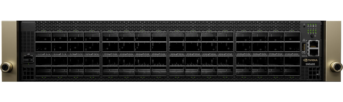 NVIDIA Spectrum SN5600 With 102.4 Tbps/64x 800 GbE QSFP, 1x 25 GbE SFP28 ports