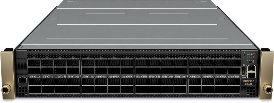 NVIDIA Spectrum SN5600D With 102.4 Tbps/64x 800 GbE QSFP, 1x 25 GbE SFP28 ports